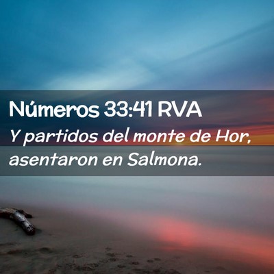 Picture 02 - Números 33:41 RVA - Y partidos del monte de Hor, asentaron en - Bible Verse Picture