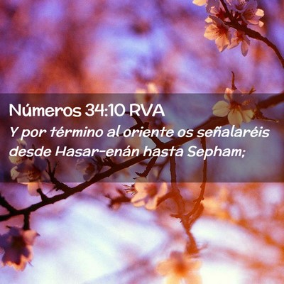 Picture 02 - Números 34:10 RVA - Y por término al oriente os señalaréis desde - Bible Verse Picture