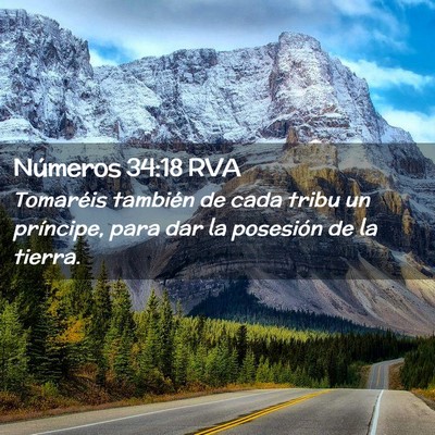 Picture 02 - Números 34:18 RVA - Tomaréis también de cada tribu un príncipe, - Bible Verse Picture