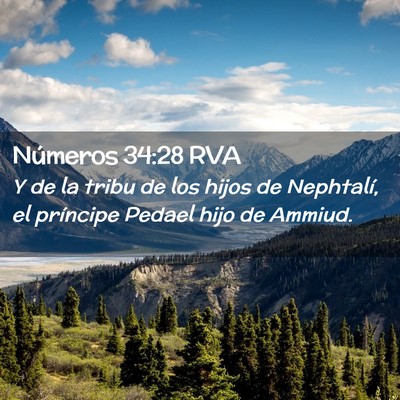 Picture 02 - Números 34:28 RVA - Y de la tribu de los hijos de Nephtalí, el - Bible Verse Picture
