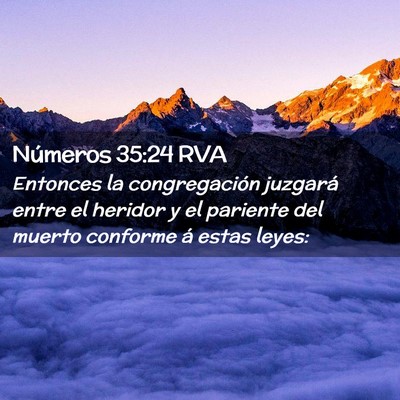 Picture 02 - Números 35:24 RVA - Entonces la congregación juzgará entre el - Bible Verse Picture