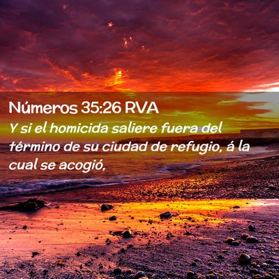 Picture 02 - Números 35:26 RVA - Y si el homicida saliere fuera del término de su - Bible Verse Picture