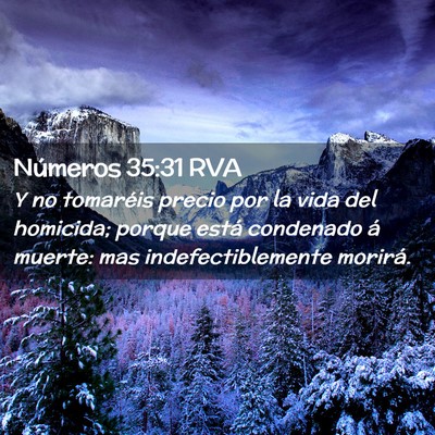 Picture 02 - Números 35:31 RVA - Y no tomaréis precio por la vida del homicida; - Bible Verse Picture