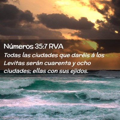Picture 02 - Números 35:7 RVA - Todas las ciudades que daréis á los Levitas - Bible Verse Picture