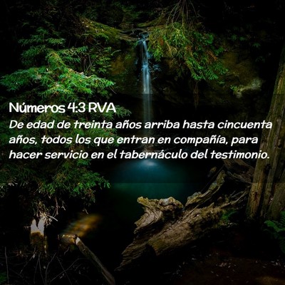Picture 02 - Números 4:3 RVA - De edad de treinta años arriba hasta cincuenta - Bible Verse Picture
