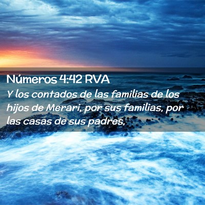 Picture 02 - Números 4:42 RVA - Y los contados de las familias de los hijos de - Bible Verse Picture