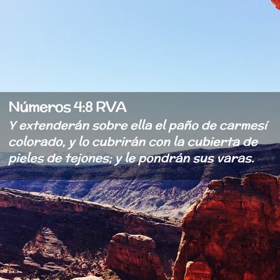 Picture 02 - Números 4:8 RVA - Y extenderán sobre ella el paño de carmesí - Bible Verse Picture
