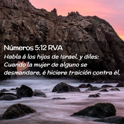 Picture 02 - Números 5:12 RVA - Habla á los hijos de Israel, y diles: Cuando la - Bible Verse Picture