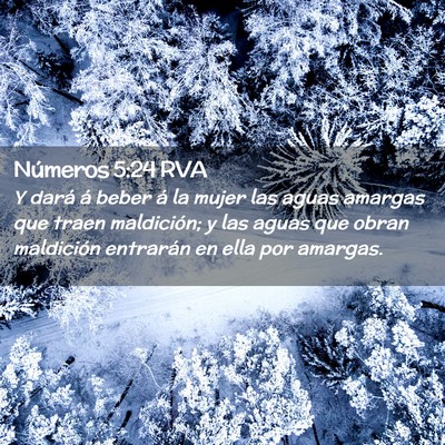 Picture 02 - Números 5:24 RVA - Y dará á beber á la mujer las aguas amargas - Bible Verse Picture