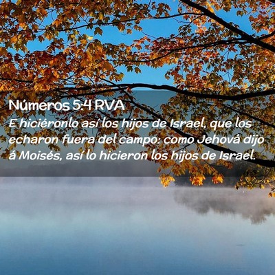 Picture 02 - Números 5:4 RVA - E hiciéronlo así los hijos de Israel, que los - Bible Verse Picture