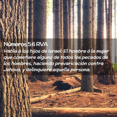 Picture 02 - Números 5:6 RVA - Habla á los hijos de Israel: El hombre ó la - Bible Verse Picture