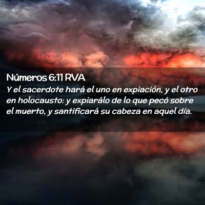 Picture 02 - Números 6:11 RVA - Y el sacerdote hará el uno en expiación, y el - Bible Verse Picture
