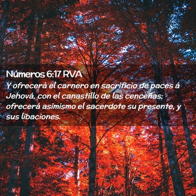 Picture 02 - Números 6:17 RVA - Y ofrecerá el carnero en sacrificio de paces á - Bible Verse Picture