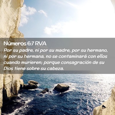 Picture 02 - Números 6:7 RVA - Por su padre, ni por su madre, por su hermano, ni - Bible Verse Picture