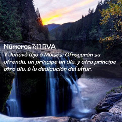 Picture 02 - Números 7:11 RVA - Y Jehová dijo á Moisés: Ofrecerán su ofrenda, - Bible Verse Picture