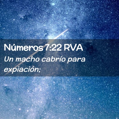 Picture 02 - Números 7:22 RVA - Un macho cabrío para - Bible Verse Picture