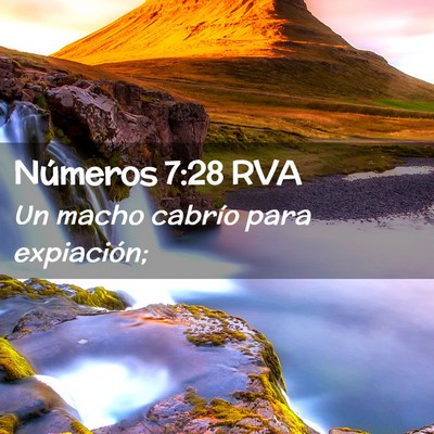 Picture 02 - Números 7:28 RVA - Un macho cabrío para - Bible Verse Picture