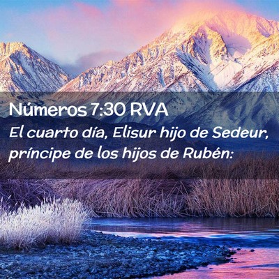 Picture 02 - Números 7:30 RVA - El cuarto día, Elisur hijo de Sedeur, príncipe - Bible Verse Picture