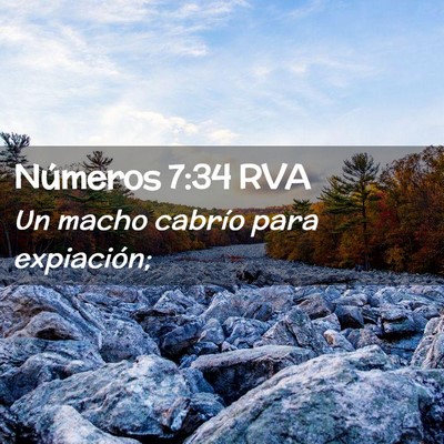 Picture 02 - Números 7:34 RVA - Un macho cabrío para - Bible Verse Picture