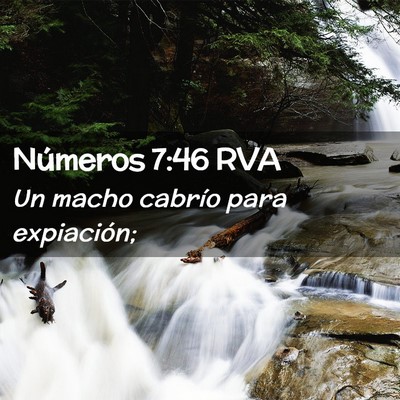 Picture 02 - Números 7:46 RVA - Un macho cabrío para - Bible Verse Picture