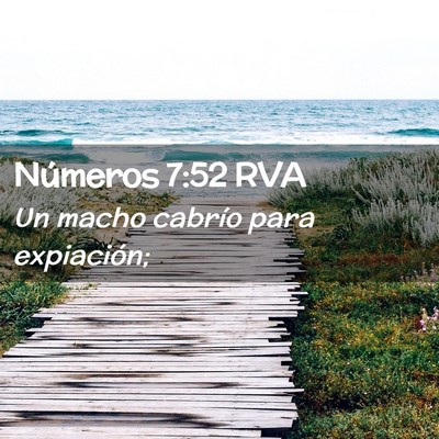 Picture 02 - Números 7:52 RVA - Un macho cabrío para - Bible Verse Picture