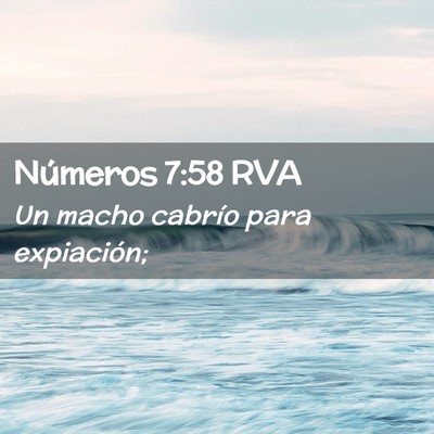 Picture 02 - Números 7:58 RVA - Un macho cabrío para - Bible Verse Picture