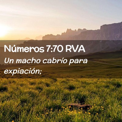 Picture 02 - Números 7:70 RVA - Un macho cabrío para - Bible Verse Picture