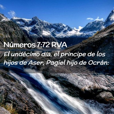 Picture 02 - Números 7:72 RVA - El undécimo día, el príncipe de los hijos de - Bible Verse Picture