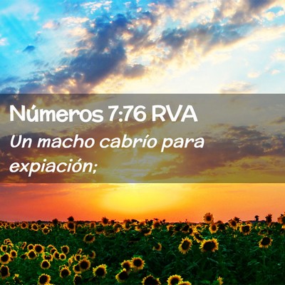 Picture 02 - Números 7:76 RVA - Un macho cabrío para - Bible Verse Picture