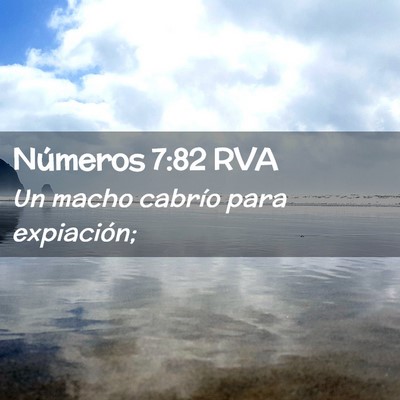 Picture 02 - Números 7:82 RVA - Un macho cabrío para - Bible Verse Picture