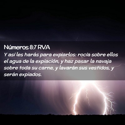 Picture 02 - Números 8:7 RVA - Y así les harás para expiarlos: rocía sobre - Bible Verse Picture