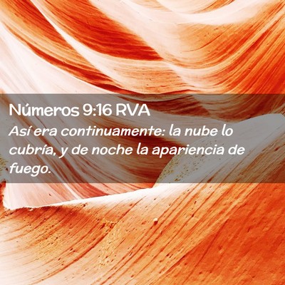 Picture 02 - Números 9:16 RVA - Así era continuamente: la nube lo cubría, y de - Bible Verse Picture