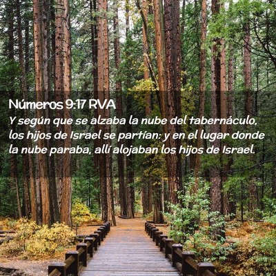 Picture 02 - Números 9:17 RVA - Y según que se alzaba la nube del tabernáculo, - Bible Verse Picture