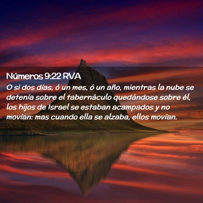 Picture 02 - Números 9:22 RVA - O si dos días, ó un mes, ó un año, mientras - Bible Verse Picture