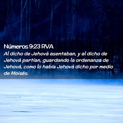Picture 02 - Números 9:23 RVA - Al dicho de Jehová asentaban, y al dicho de - Bible Verse Picture