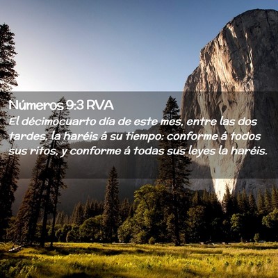 Picture 02 - Números 9:3 RVA - El décimocuarto día de este mes, entre las dos - Bible Verse Picture