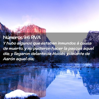 Picture 02 - Números 9:6 RVA - Y hubo algunos que estaban inmundos á causa de - Bible Verse Picture