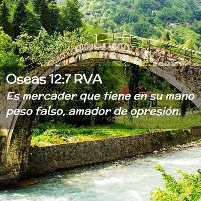 Picture 02 - Oseas 12:7 RVA - Es mercader que tiene en su mano peso falso, - Bible Verse Picture