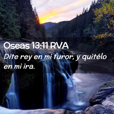 Picture 02 - Oseas 13:11 RVA - Díte rey en mi furor, y quitélo en mi - Bible Verse Picture