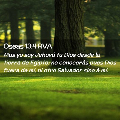 Picture 02 - Oseas 13:4 RVA - Mas yo soy Jehová tu Dios desde la tierra de - Bible Verse Picture