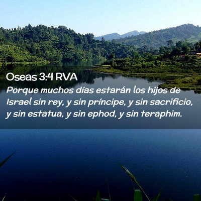 Picture 02 - Oseas 3:4 RVA - Porque muchos días estarán los hijos de Israel - Bible Verse Picture