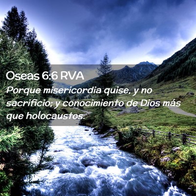 Picture 02 - Oseas 6:6 RVA - Porque misericordia quise, y no sacrificio; y - Bible Verse Picture