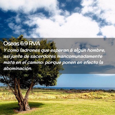 Picture 02 - Oseas 6:9 RVA - Y como ladrones que esperan á algún hombre, - Bible Verse Picture