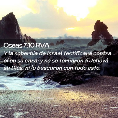 Picture 02 - Oseas 7:10 RVA - Y la soberbia de Israel testificará contra él - Bible Verse Picture