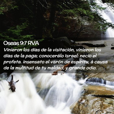 Picture 02 - Oseas 9:7 RVA - Vinieron los días de la visitación, vinieron - Bible Verse Picture