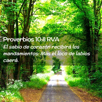 Picture 02 - Proverbios 10:8 RVA - El sabio de corazón recibirá los mandamientos: - Bible Verse Picture