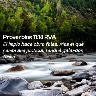Picture 02 - Proverbios 11:18 RVA - El impío hace obra falsa: Mas el que sembrare - Bible Verse Picture