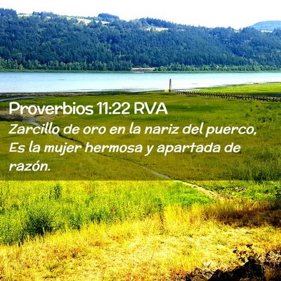 Picture 02 - Proverbios 11:22 RVA - Zarcillo de oro en la nariz del puerco, Es la - Bible Verse Picture