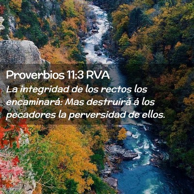 Picture 02 - Proverbios 11:3 RVA - La integridad de los rectos los encaminará: Mas - Bible Verse Picture