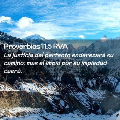 Picture 02 - Proverbios 11:5 RVA - La justicia del perfecto enderezará su camino: - Bible Verse Picture